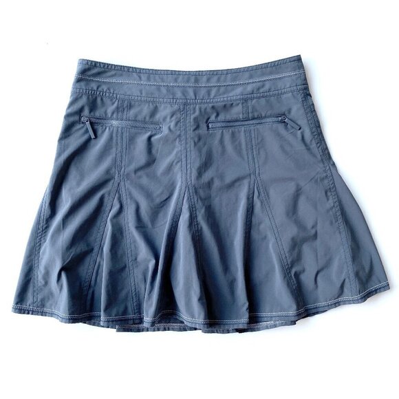 Title Nine Gray Swingtastic Skort 17" Size 2 Built-in Shorts Zip Pockets UPF 50+ - Picture 2 of 10